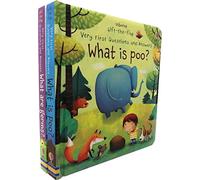 Usborne Very First Lift-the-Flap Questions And Answers Collection 2 Books Set (What are Germs, What is Poo)