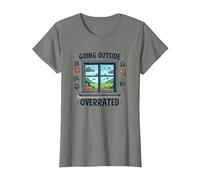 Uscire è sopravvalutato Gamer Homebody Art Maglietta