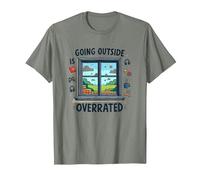 Uscire è sopravvalutato Gamer Homebody Art Maglietta