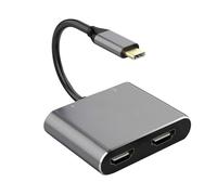 Uscita HDMI2.0 4K dei hub due di USB C di rendimento elevato con la consegna di potere e la porta USB3.0 per uso dell'ufficio e del gioco