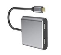 Uscita HDMI2.0 4K dei hub due di USB C di rendimento elevato con la consegna di potere e la porta USB3.0 per uso dell'ufficio e del gioco