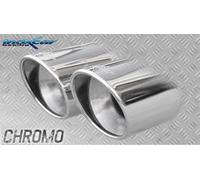 Uscite complete Uscita 2 x diam. 80 X-RACE (CHROMO) - Lg. 230mm Diametro di