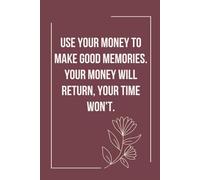 Use Your money to make good Memories Your Money Will Return Your time Won't: Funny Notebook with Quote On Background For Coworkers, Boss, Employees, ... Birthday, Secret Santa (110 page - 6x9 in)