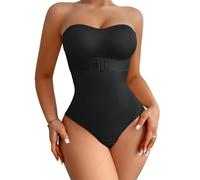 USEASY Shapewear Body Controllo Pancia Reggiseno Senza Spalline Shapewear per Le Donne Senza Spalline Faja Body Shaper Perizoma Light Shapewear, nero, Medium