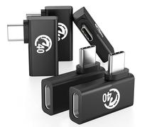 UseBean Adattatore USB C 4 Angolo Retto (5 Pezzi), USB4 Thunderbolt 4/3 240W 40Gbps Trasferimento 8K@60Hz Prolunga Adattatore, 90 Gradi Maschio a Femmina Connettore per Dell XPS,Steam Deck,Switch