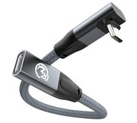 UseBean Cavo Prolunga USB C 90 Gradi 0.3m, Angolo USB-C 3.2 Gen2 20Gbps Maschio a Femmina Adattatore Cavi, Video 4K@60Hz USB Tipo C per MacBook, iPad, Galaxy S24 S25