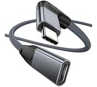 UseBean Cavo Prolunga USB C Angolo Retto 1.8M, 90 Gradi USB-C 3.1 Gen2 10Gbps Maschio a Femmina Adattatore Cavi, Video 4K@60Hz USB Tipo C per MacBook,iPad 10,Galaxy S24