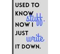 Used to know stuff. Now I just write it down.: The Official Backup for My Brain.
