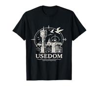Usedom Strandkorb, Seebrücke, Maritimes, Insel Urlaub Ostsee Maglietta