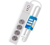 UseeLink Zigbee, Ciabatta multipla, 16 A, 4 prese, 1 USB A/2 tipo C (ricarica rapida), con protezione da sovratensione, Alexa, Google Home, ZHA, 2MQTT