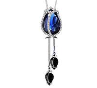 Useful and Nice1X Collana da donna gioielli blu tulipano pendente lunga catena collana girocollo collana gioielli amore regalo robusto ed economico