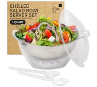 Useful Co. Insalatiera ghiacciata, 4,5 l, ciotola refrigerata con coperchio, per feste