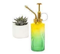 Useful Co., nebulizzatore per piante in vetro giallo e verde per interni, nebulizzatore per piante, bottiglia spray decorativa per piante con ugello regolabile per piante da interno (230 ml)