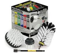 Useful Products, spazzola per trapano Power Scrubber - Drillbrush Soft White Automotive Cleaning Kit con attacco a portata estesa - Soluzione per la pulizia della moquette - Set di spazzole per