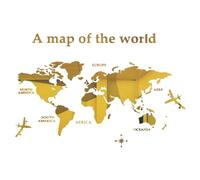 usefulbeauty Adesivi da parete Mappa del Mondo, Mappe del Mondo per la decorazione della parete | Acrilico Mappa di Viaggio del Mondo Arte Della Parete | Grande Carta di Decorazione Della Parete del