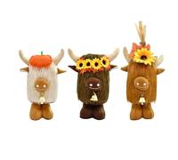 usefulbeauty Animale in peluche di mucca, 3 pezzi da 28 cm per decorazione autunnale, GNOME autunnale, giorno del Ringraziamento, per uffici casa, giardino, cortile, ingresso soggiorno, dormitorio