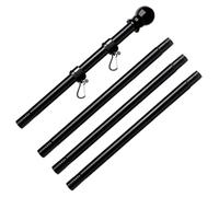 usefulbeauty Aste da Bandiera per Esterno Casa, 183 cm Telescopico in Acciaio Inossidabile, Asta per Banner per Esterno, per Giardino Patio Recinto Tetto Parete Decorazioni Festive Esposizione