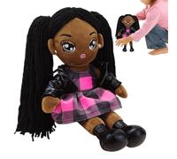 usefulbeauty Bambola Neonata Nera,Bambole Di Peluche Morbide Baby Afroamericane - Giocattolo Educativo Per Bambine In Età Prescolare Gioco Di Ruolo Per Nido Viaggi Camera Da Letto
