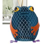 usefulbeauty Banca animale, banche animali per | Scatola di stato della statua di frog de frog sulla scrivania | Banca d'argento dipinta in vintage, portacontanti portamonete per la decorazione di