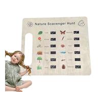 usefulbeauty Caccia al tesoro in natura, Tavola in legno per il tesoro della natura,Gioco di caccia al tesoro natura in legno - Giocattoli all'aperto, Giochi per feste e famiglie, Ricerca e gioco