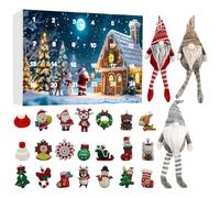 usefulbeauty Calendario dell'Avvento Gnomes 2025, statuette nane di 24 giorni per Natale 2025, decorazione per la casa, festa di Natale, porta cappotto caminetto
