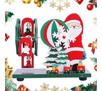 usefulbeauty Carillon di Natale, carillon di Natale per - Scatole di Musica in Legno | Scatola di Musica di Natale meccanica per la decorazione della casa, giocattolo da ufficio in legno con grande