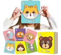 usefulbeauty Carte Educative Alfabeto | 26 Pezzi Carte Flash Lettere per l'asilo,Giocattoli Alfabeto Animali Divertenti 3-6 Anni Materna