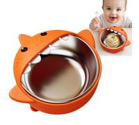 usefulbeauty Ciotole per bambini | Imbracatura per bambini in acciaio con adesione, ciotole antiscivolo per l'asilo e in viaggio