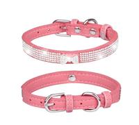 usefulbeauty Collare per cane con paillettes | Collare per animali da compagnia in microfibra con strass per cani e gatti, collare fantasia regolabile per cani, collare per cane femminile morbido