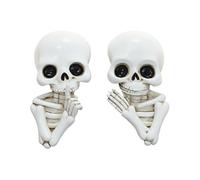 usefulbeauty Decorazione a testa di morte, teschio, spaventoso, spia per interni, decorazione in resina gotica per porta e angolo, camera da letto, studente, matrimonio, casa infestata, festa di