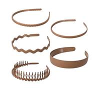 usefulbeauty Fascia Per Capelli Con Denti - Copricapo Per Controllo Capelli Sciolti - 5 Pezzi Fascia Con Pettine Antiscivolo Flessibile - Per Donne il Lavaggio del Viso, il Trucco, lo Yoga e l'Uso