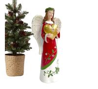 usefulbeauty Figure di angelo di Natale,Figurine e statue di angelo di Natale | Ornamento della statuetta dell'ufficio,Scultura della resina per la casa, statue luminose da 12 pollici, decorazione