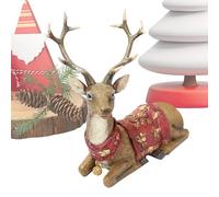 usefulbeauty Figurina di renna, figurine di cervo Decorazioni per la casa | Resina per decorazioni natalizie con renne - Alce Giocattolo da Tavolo Ornamento Estetico Sculture di Alci Decorazione per