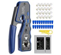 usefulbeauty Kit di pinze a crimpare per cavi | Set di fascette per cavi per uso domestico - Pinza ergonomica per linee telefoniche e applicazioni di rete informatica