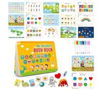 usefulbeauty Libro di attività per tutti-piccoli, Libro occupato per l'asilo,Attività di apprendimento prescolare riutilizzabili Libri di apprendimento per tutti-piccoli | Giocattoli educativi per,