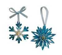 usefulbeauty Ornamenti per albero di Natale - Ornamento 2D in acrilico di renna realistico,Elegante ciondolo a fiocco di neve per camino, per supporto per finestra, camera da letto, porte da parete