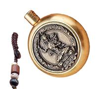 usefulbeauty PENDENTE CHIAVE A CARRA FENG SHUI, Feng Shui Chain di Key | Catena chiave in stile cinese in ottone vintage - Cordino fatto a mano antiche chiavi cinesi antiche per, Manjushri Bodhisattva