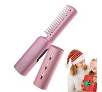Usefulbeauty - Piastra per capelli lisci 2 in 1 spesso anti-crespo | Piastra ionica a pettine caldo, spazzola lisciante leggera e per parrucche
