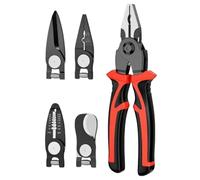 usefulbeauty Pinze robuste, pinze multifunzionali, pinze per giudice di linee, pinze per utensili manuali multifunzionali in acciaio intercambiabile , pinze robuste per spelatura dei cavi