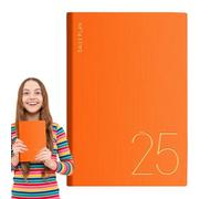 usefulbeauty Planner calendario 2025, pianificatore mensile settimanale 2025, A5 Daily Organizer 2025, pianificatore mensile, pianificatore annuale del calendario 2025 in pelle PU, diario