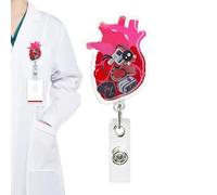 usefulbeauty Porta badge con clip - Supporto per carta d'identità nominativa,Supporto per giocattoli appesi clip retrattili per ospedale conferenze infermiere scuola luogo