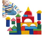 usefulbeauty Set di costruzioni in legno, set di blocchi di costruzione in legno | Giocattolo impilabile in legno da 34 pezzi per | Blocchi in legno per, giocattolo impilabile per, diverse forme