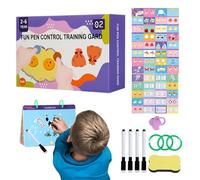 usefulbeauty Set di giochi di allenamento per il controllo della penna, quaderno per il controllo della penna,Libro di controllo della penna cancellabile - Libri di tracciamento dell'apprendimento