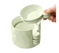 usefulbeauty Set di vassoio per salsa e supporto - per condimento con scatola di immagazzinaggio - mini contenitore in ceramica vassoio di servizio per antipasto, snack barbecue, salsa di soia