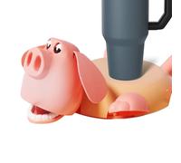 usefulbeauty Sottobicchieri per animali espressioni divertenti, sottobicchiere decorativo | Proteggi tavolo a forma di maiale decorativo per cucina soggiorno, sottobicchiere per decorazione domestica