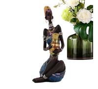 usefulbeauty Statua della ragazza africana,figurine di donne africane | statua di donne africane vintage,Scultura decorativa della nera, Figurine di decorazione di arte da collezione per
