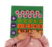 usefulbeauty Tabella in feltro - Conteggio e sottrazione - Tavola in feltro - Tabella in feltro con numeri per i bambini - Giocattolo educativo per la matematica