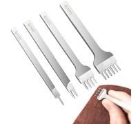 usefulbeauty Tagliapasta da denti per cuoio, set di 4 per biscotti per lavori in pelle, punzoni in acciaio, per uomini e donne