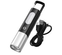 usefulbeauty Torcia LED compatta - Piccola lampada ad alta luminosità con gancio | tascabile LED a batteria ricaricabile per la lettura, il viaggio, la e il campeggio