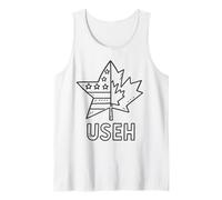 USEH Funny USA flag Canada flag Half Canadian American Canotta